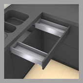 Sink Drawer M Height in Stainless Steel