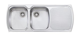 Oliveri Monet Double Bowl Topmount Sink With Drainer