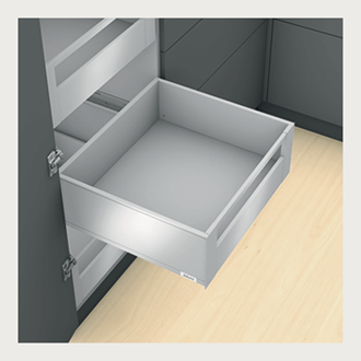 Blum LEGRABOX pure Inner Drawer C Height GALLERY RAIL 177MM drawer 350MM Integrated BLUMOTION in Silk White 40KG