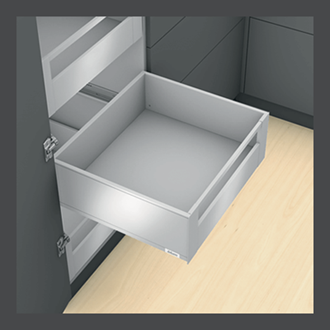 Blum LEGRABOX pure Inner Drawer C Height GALLERY RAIL 177MM drawer 450MM TIP-ON BLUMOTION in Orion Grey 40KG for drawer weight 0-20kg