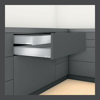 Blum LEGRABOX pure Inner Drawer M Height 90.5MM drawer 500MM Integrated BLUMOTION in Orion Grey 70KG